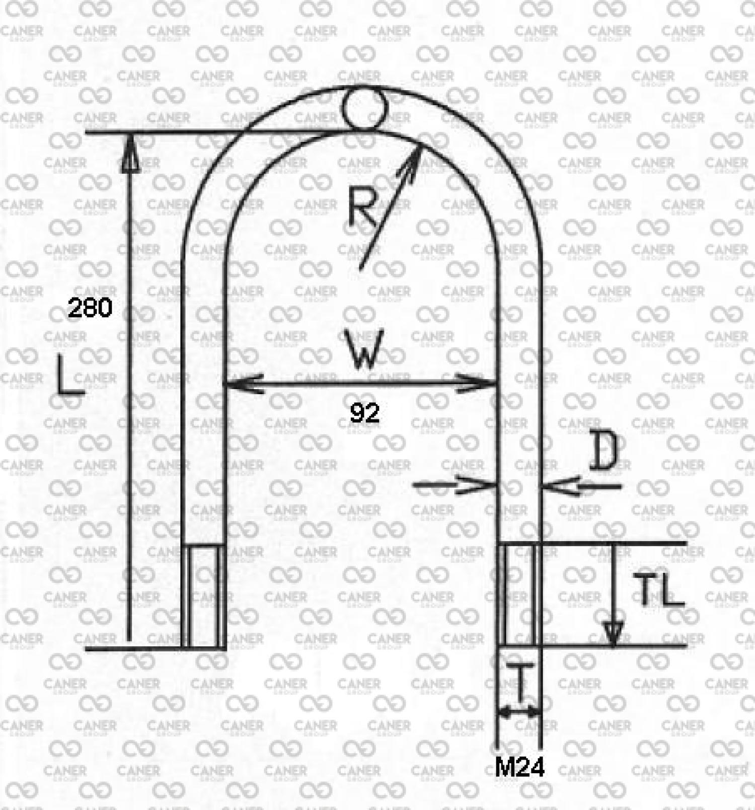 MERCEDES AXOR 32.34 ARKA BAĞLANTI - 9 GENİŞLİK -24MM 28 CM -; 6253510125 ;